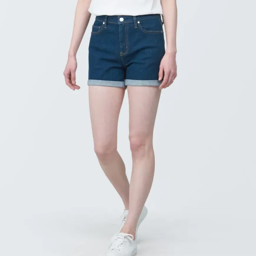 Women's Super Stretchy Denim Shorts Blue