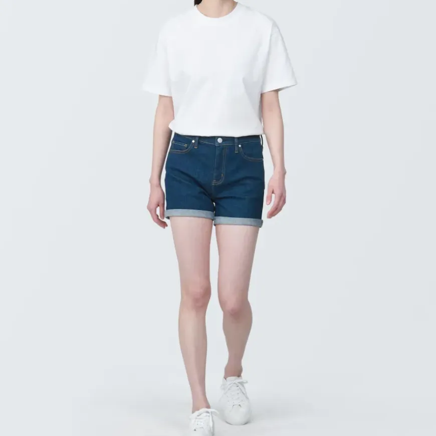 Women's Super Stretchy Denim Shorts Blue