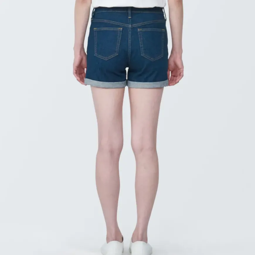 Women's Super Stretchy Denim Shorts Blue