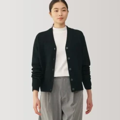 Women's Washable Mid-Gauge V-Neck Cardigan