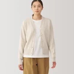 Women's Washable Mid-Gauge V-Neck Cardigan