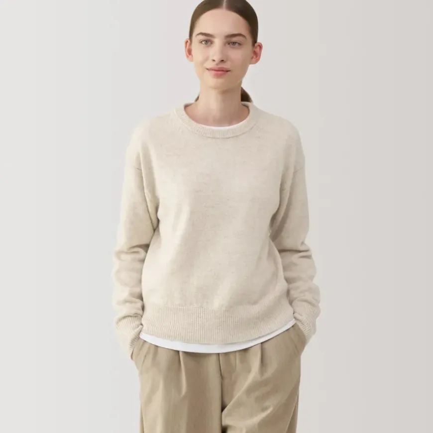 Women's Washable Mid-Gauge Crew Neck Sweater