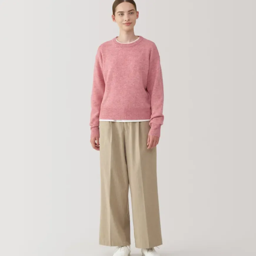 Women's Washable Mid-Gauge Crew Neck Sweater