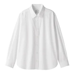 Women's Washed Broadcloth Regular Collar Long Sleeve Shirt