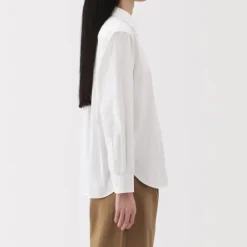 Women's Washed Broadcloth Regular Collar Long Sleeve Shirt