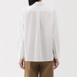 Women's Washed Broadcloth Regular Collar Long Sleeve Shirt