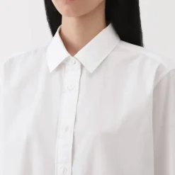 Women's Washed Broadcloth Regular Collar Long Sleeve Shirt
