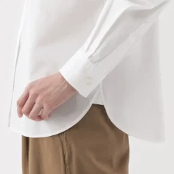 Women's Washed Broadcloth Regular Collar Long Sleeve Shirt