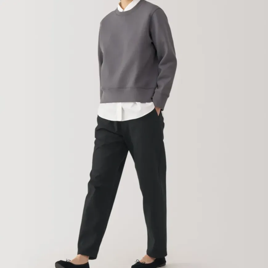 Women's Washed Denim Easy Tapered Pants