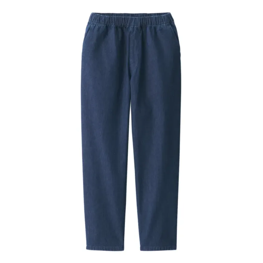 Women's Washed Denim Easy Tapered Pants