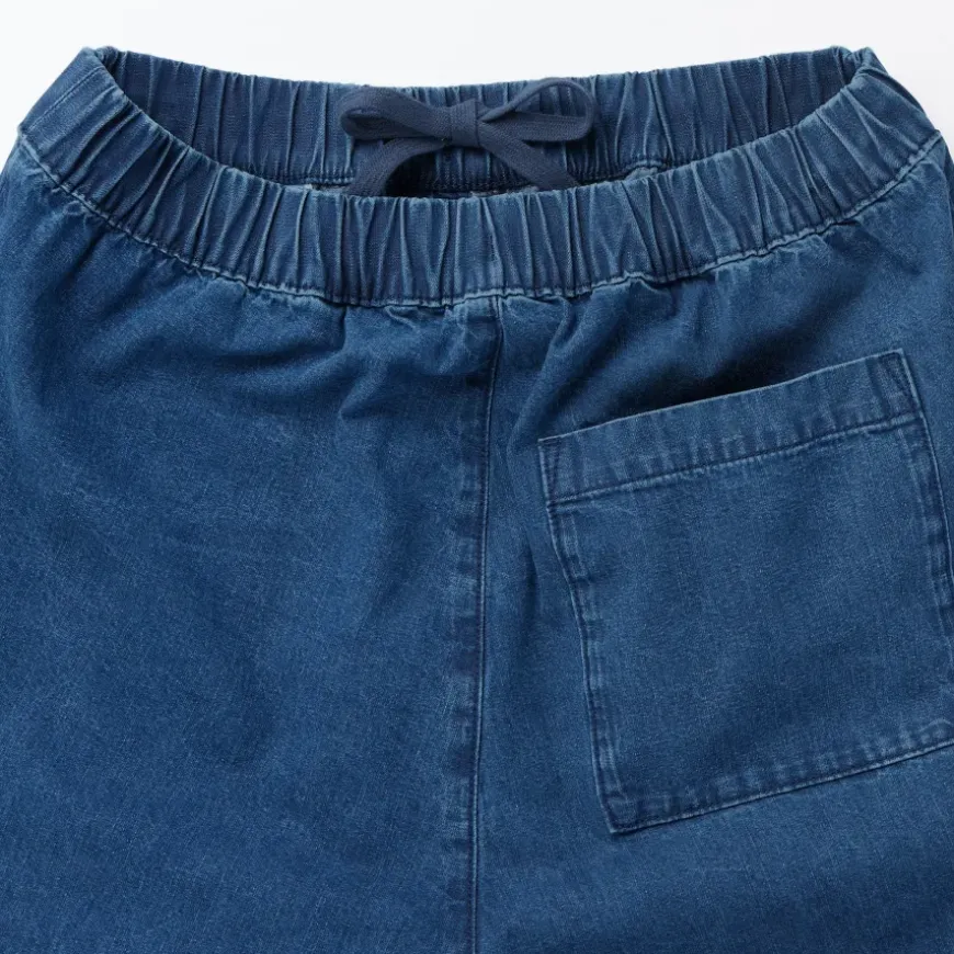 Women's Washed Denim Easy Tapered Pants