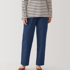 Women's Washed Denim Easy Tapered Pants
