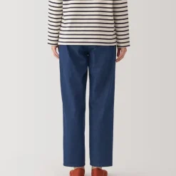 Women's Washed Denim Easy Tapered Pants
