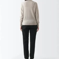 Women's 4-Way Stretch Chino Slim Tapered Pants (L 32inch / 80cm)