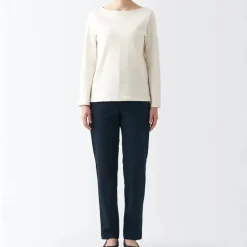 Women's 4-Way Stretch Chino Slim Tapered Pants (L 32inch / 80cm)
