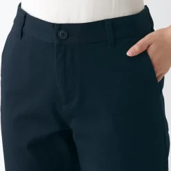 Women's 4-Way Stretch Chino Slim Tapered Pants (L 32inch / 80cm)