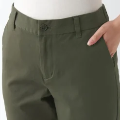 Women's 4-Way Stretch Chino Slim Tapered Pants (L 32inch / 82cm)