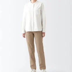 Women's 4-Way Stretch Chino Slim Tapered Pants (L 32inch / 82cm)