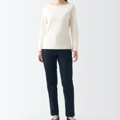 Women's 4-Way Stretch Chino Slim Tapered Pants (L 32inch / 82cm)
