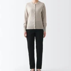 Women's 4-Way Stretch Chino Slim Tapered Pants (L 32inch / 82cm)