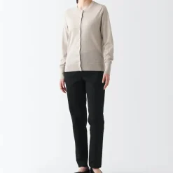 Women's 4-Way Stretch Chino Slim Tapered Pants (L 32inch / 82cm)