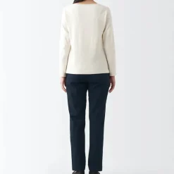 Women's 4-Way Stretch Chino Slim Tapered Pants (L 32inch / 82cm)