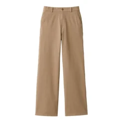Women's 4-Way Stretch Chino Wide Straight Pants (L 32inch / 80cm)