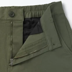 Women's 4-Way Stretch Chino Wide Straight Pants (L 32inch / 80cm)