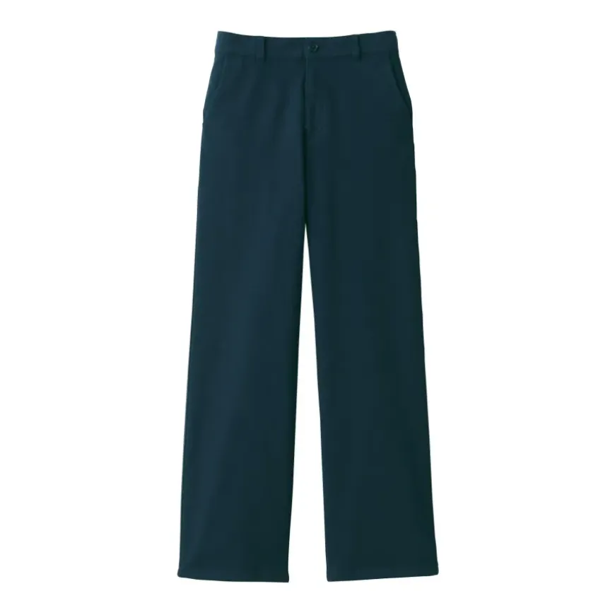 Women's 4-Way Stretch Chino Wide Straight Pants (L 32inch / 80cm)