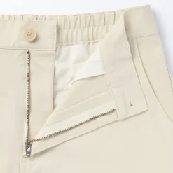 Women's 4-Way Stretch Chino Wide Straight Pants (L 32inch / 80cm)