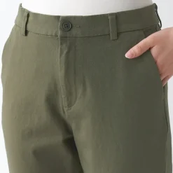 Women's 4-Way Stretch Chino Slim Tapered Pants (L 32inch / 80cm)